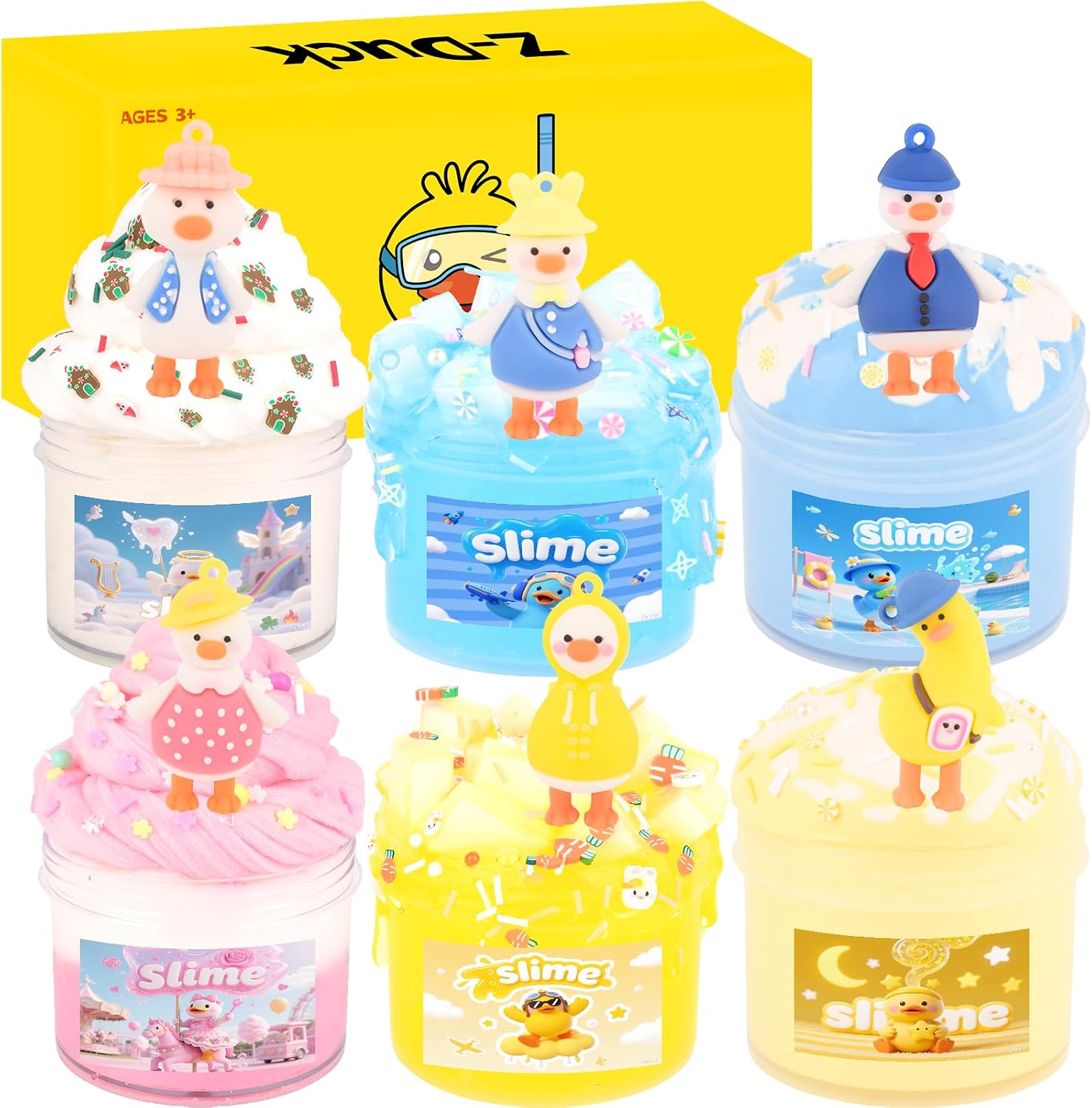 Detalle de Duck slime kit 6 pack for kids