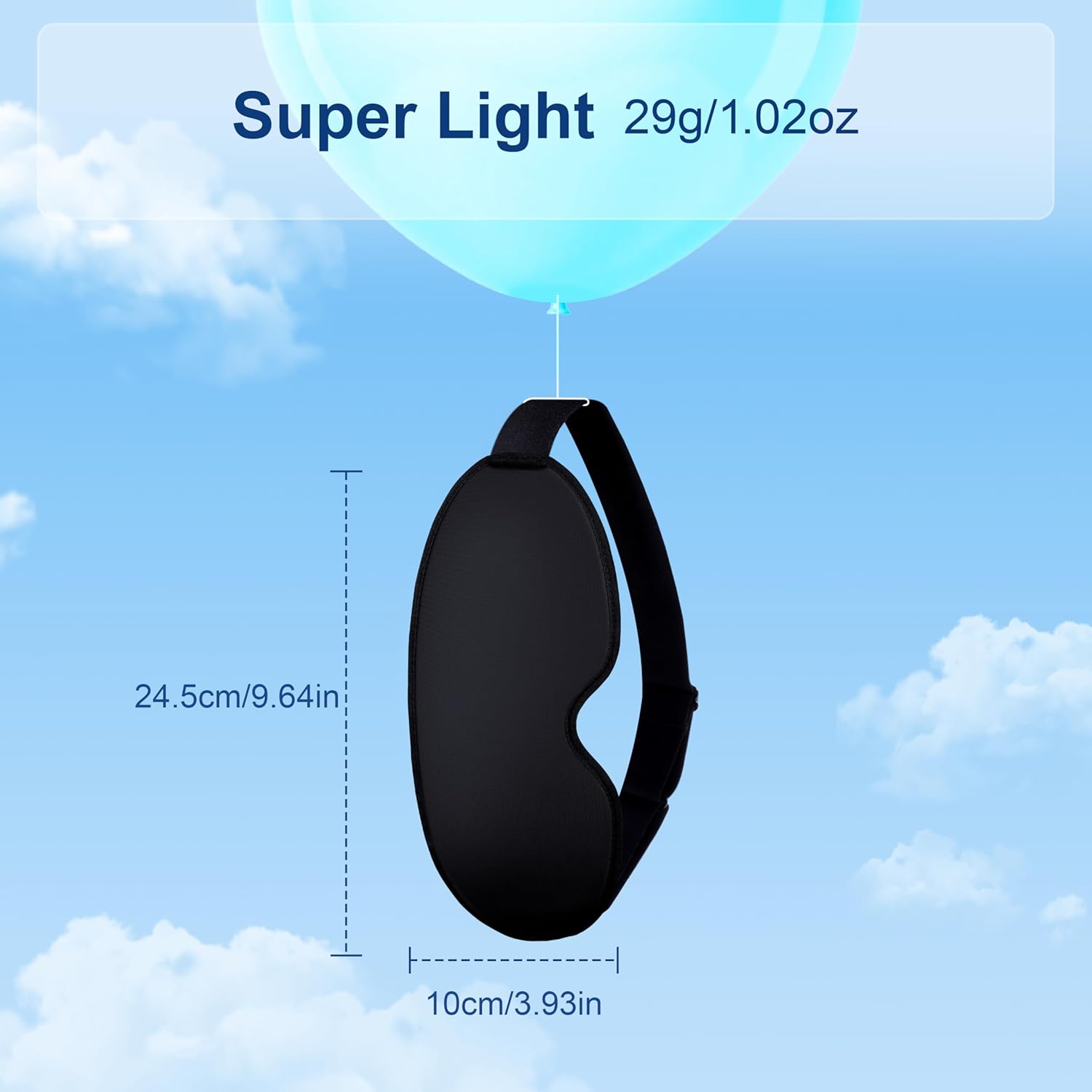 Thumbnail 6 de Gritin Schlafmaske für Seitenschläfer – 3D Augenmaske mit verstellbarem Gummiband, lichtblockierend