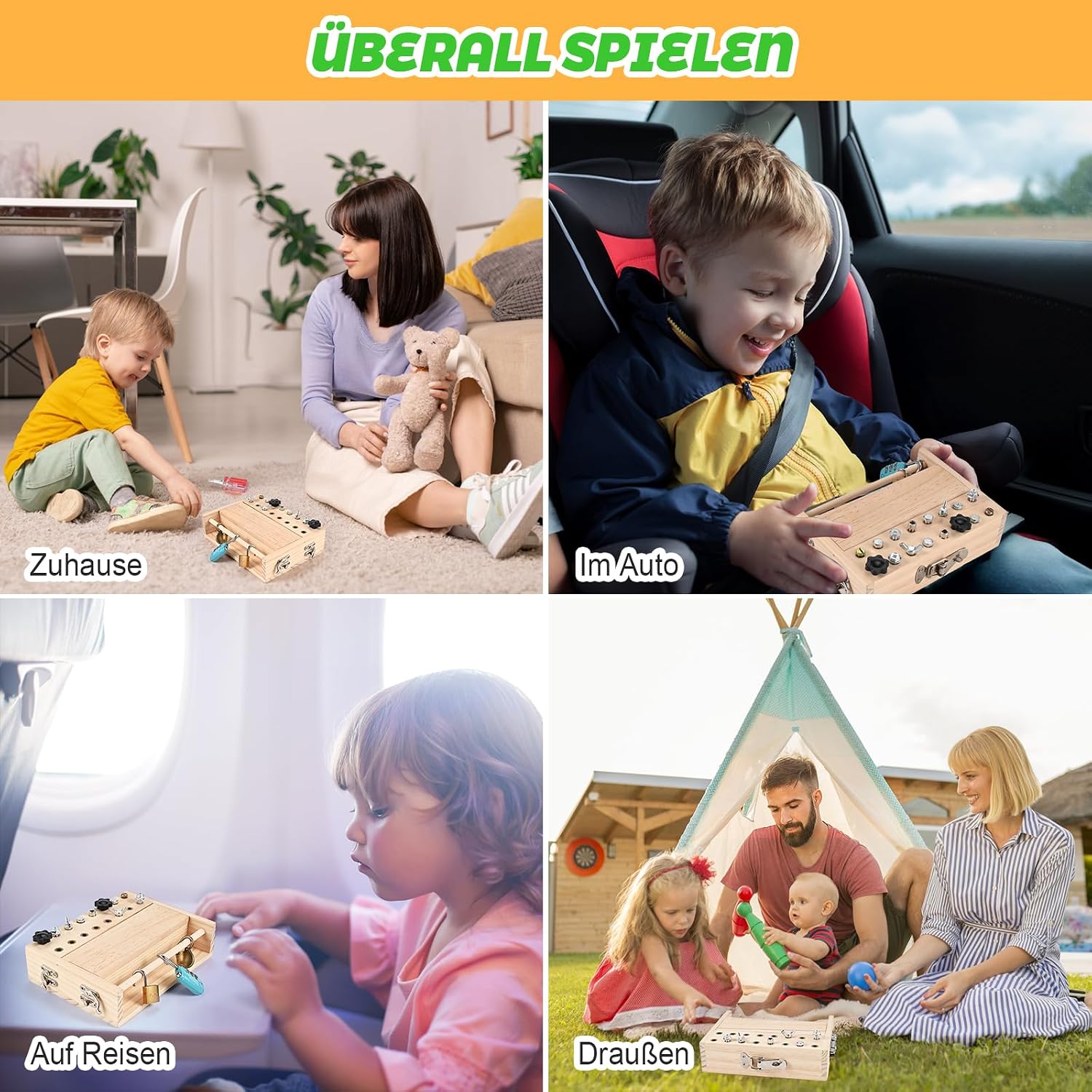 Thumbnail 6 de Wooderma Montessori Puzzle Brett für Kinder 3–5 Jahre