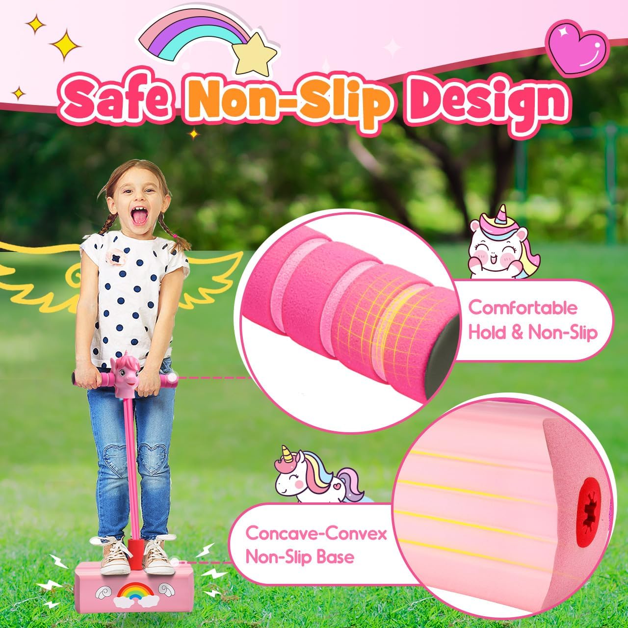 Thumbnail 2 de Toyzey Unicorn Foam Pogo Jumper for Kids Aged 3–12