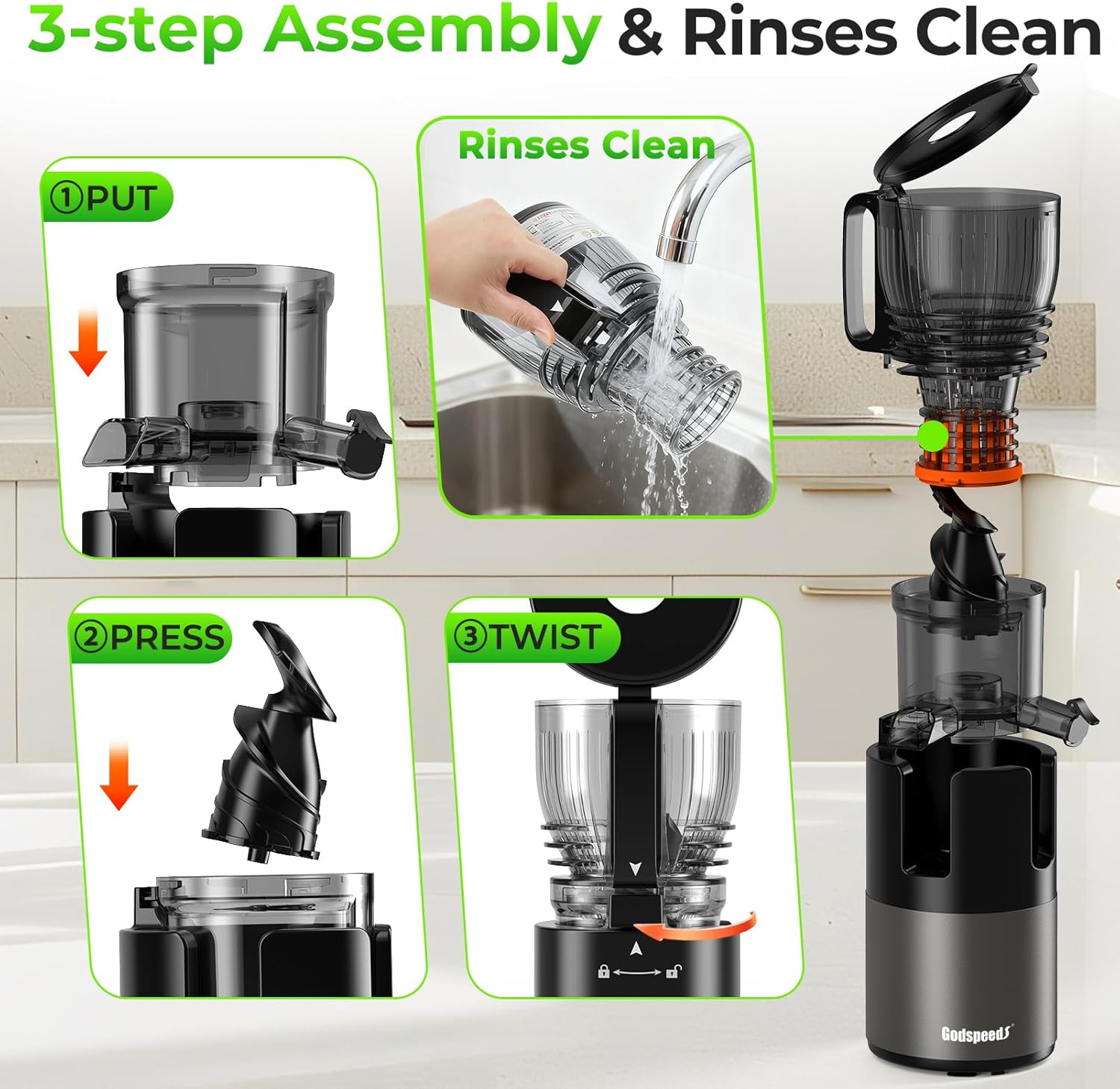 Detalle 1 de Godspeeds Juicer 5.8" Feed Chute 🥤