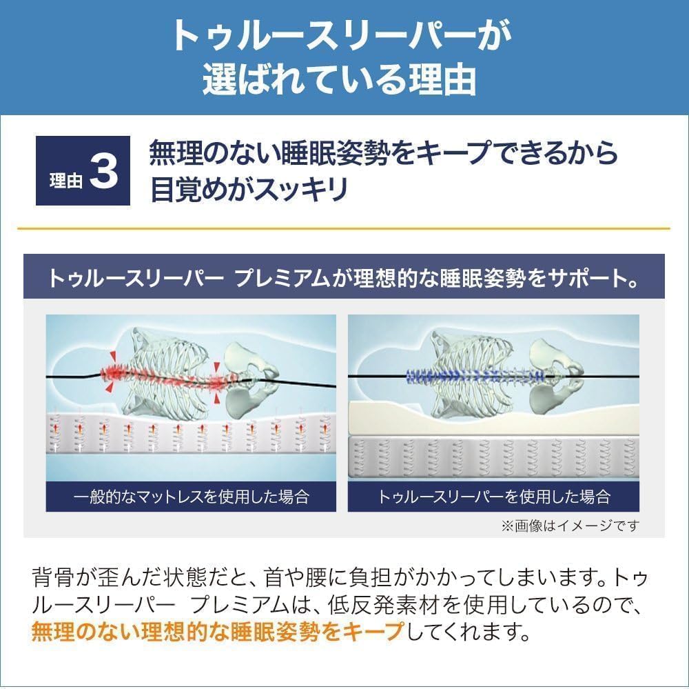 Detalle de ショップジャパン TRSPNEBK 低反発マットレス・枕セット シングル 厚さ5cm、カバー2枚付き