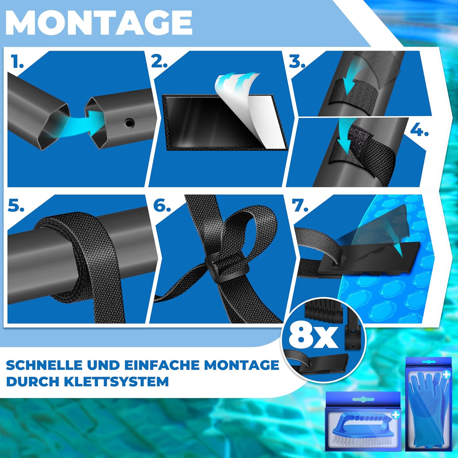 Thumbnail 4 de KESSER® Pool Aufroller Premium Aufrollsystem 1,05m – 6,15 m für Solarplane
