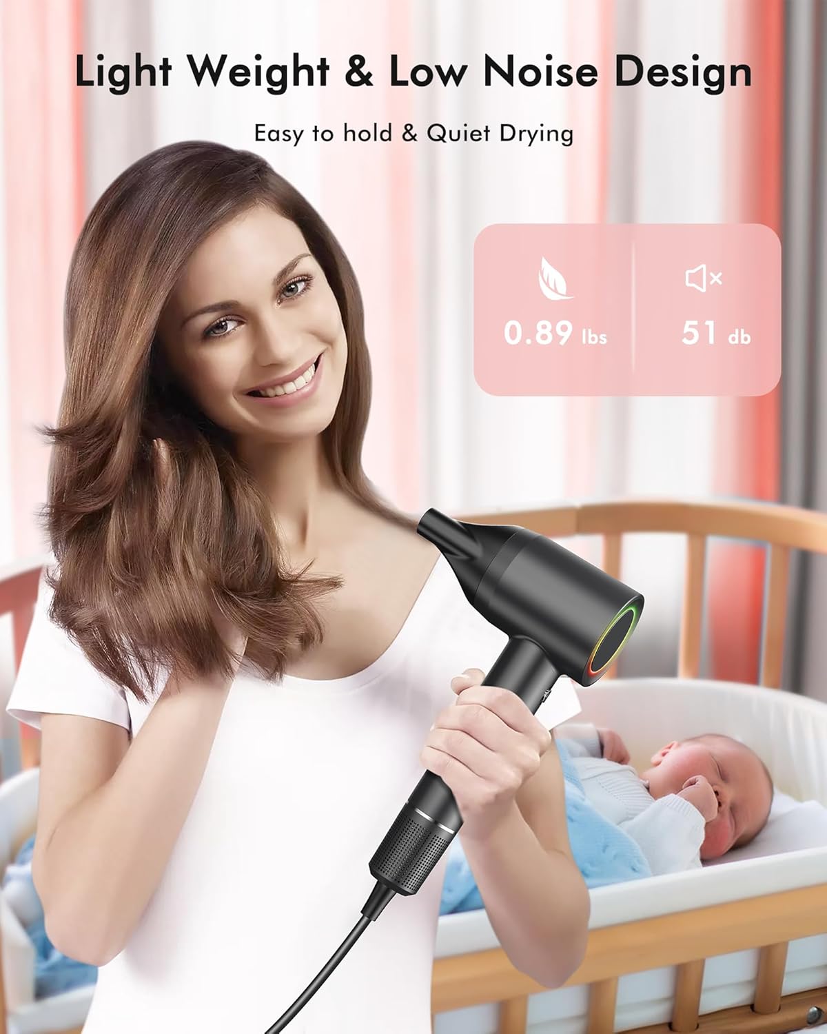 Thumbnail 4 de Hair Dryer 160000 RPM Pro High Speed Ionic Blow Dryer