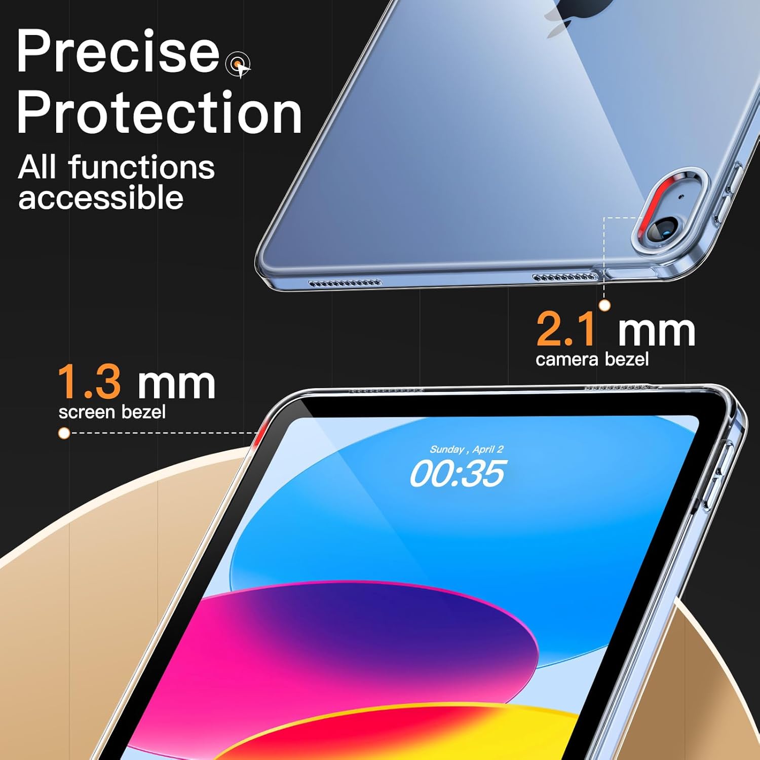 Thumbnail 5 de JETech Case for iPad A16, Slim Transparent 11in