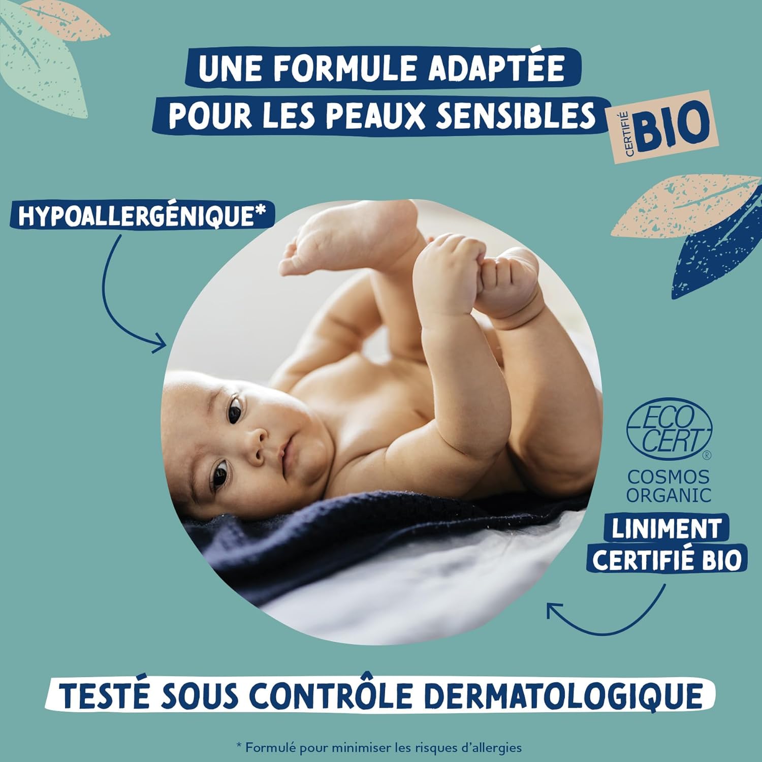 Detalle de Dodie Liniment Oléo-calcaire Bio 400 ml — soin nettoyant et protecteur dès la naissance