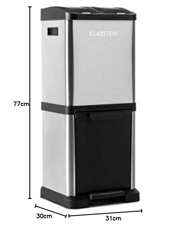 Detalle 2 de Klarstein Ökosystem² Waste Separator, 30 L, Three Compartments
