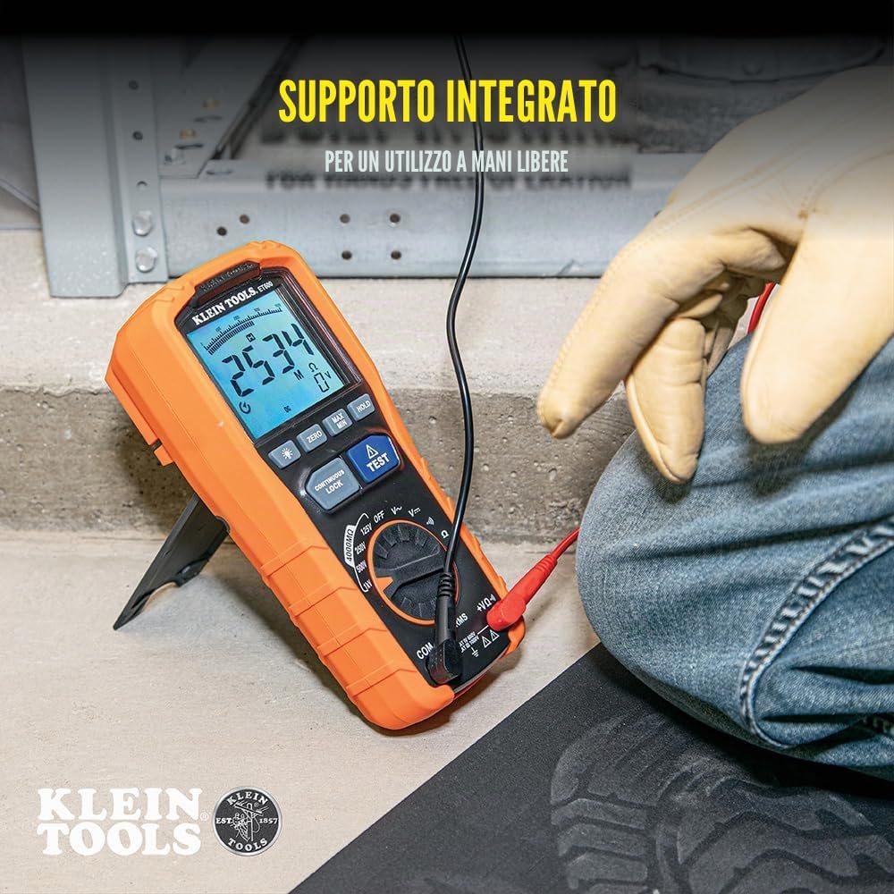 Detalle 2 de Klein Tools Megohmmeter: tester di isolamento multimetro 4000 MΩ, prova fino a 1000 V DC/AC