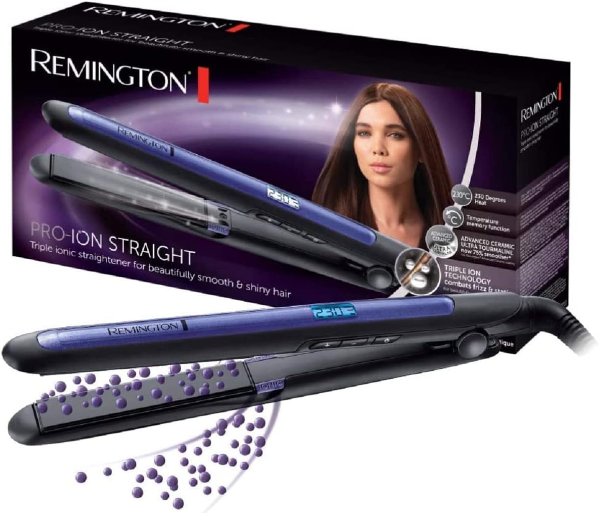 Detalle de Remington Glätteisen S7710 Pro-Ion – dreifache Ionen-Technologie mit Ultra-Tourmalin-Keramik
