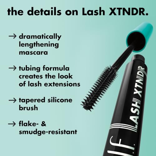Detalle de e.l.f. Lash XTNDR Mascara in Deep Brown — Lengthening Tubing Formula