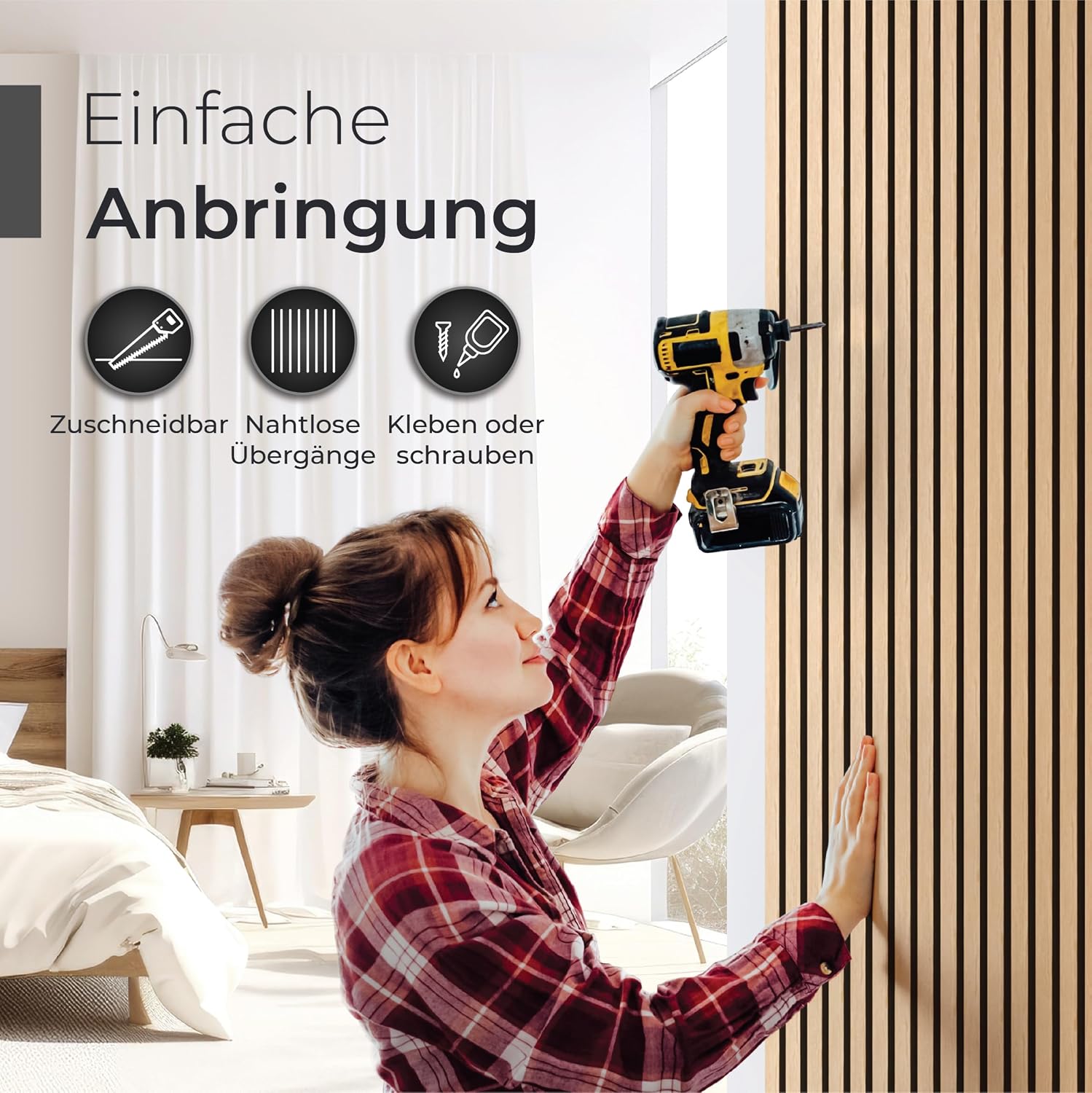 Detalle 2 de Aeco Sound Akustikpaneele Holz 120x60cm – 2er‑Set
