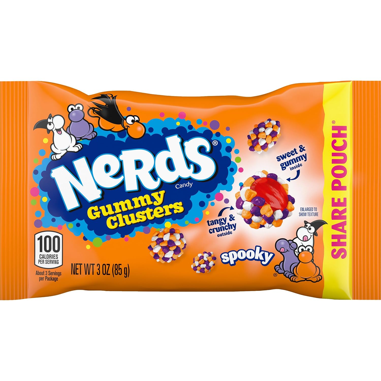 Detalle 2 de Nerds Spooky Gummy Clusters Halloween Candy, 3 oz, 12 Count