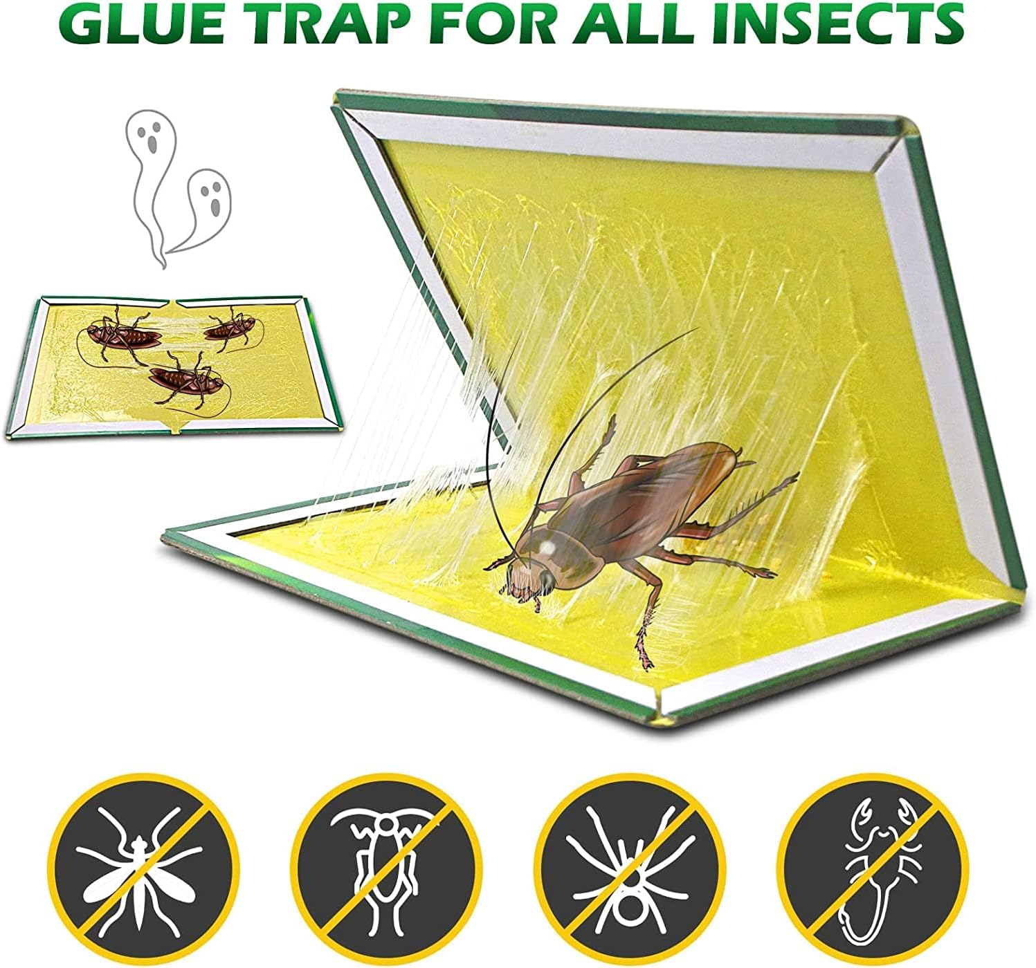 Detalle de Jaydear Pest Sticky Pads Trap 12 pack glue boards 🪤