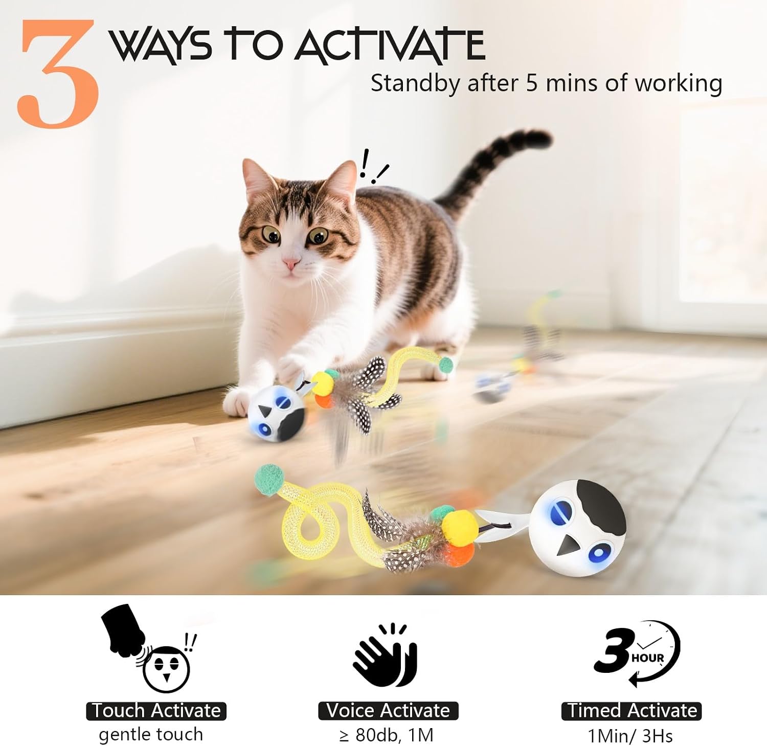 Detalle de Zeepet Cat Ball Toy with 4 Modes