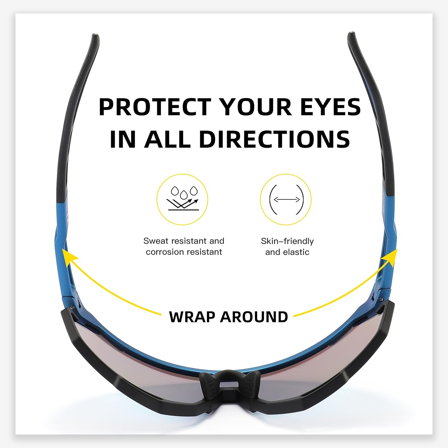 Thumbnail 5 de SINSPORT eyewear Occhiali sportivi da sole con protezione UV400 per ciclismo, corsa e guida