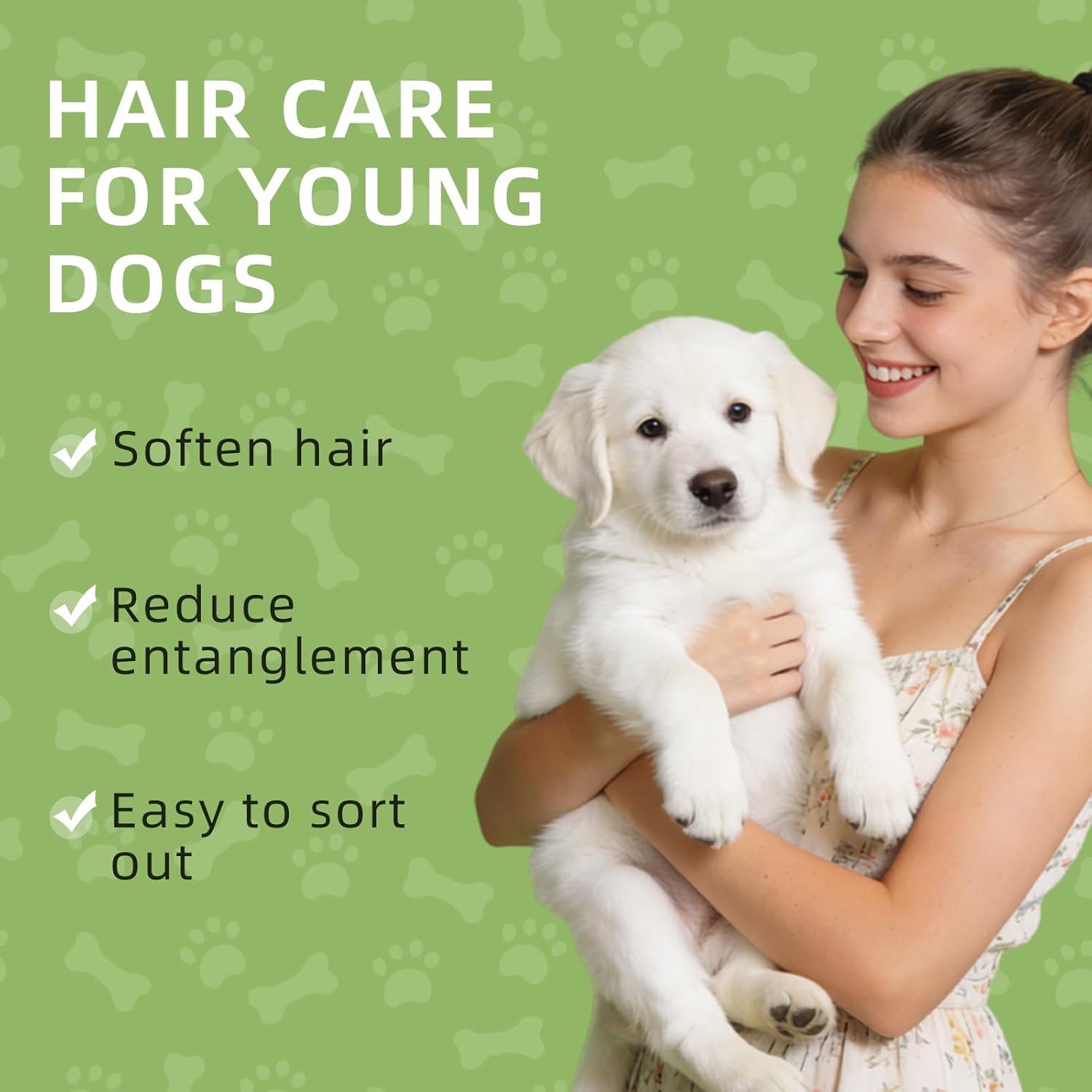 Detalle de AOPEIBOTO Tear-Free Dog Shampoo & Conditioner (300ml) for Smelly Dogs, Cats & Puppies