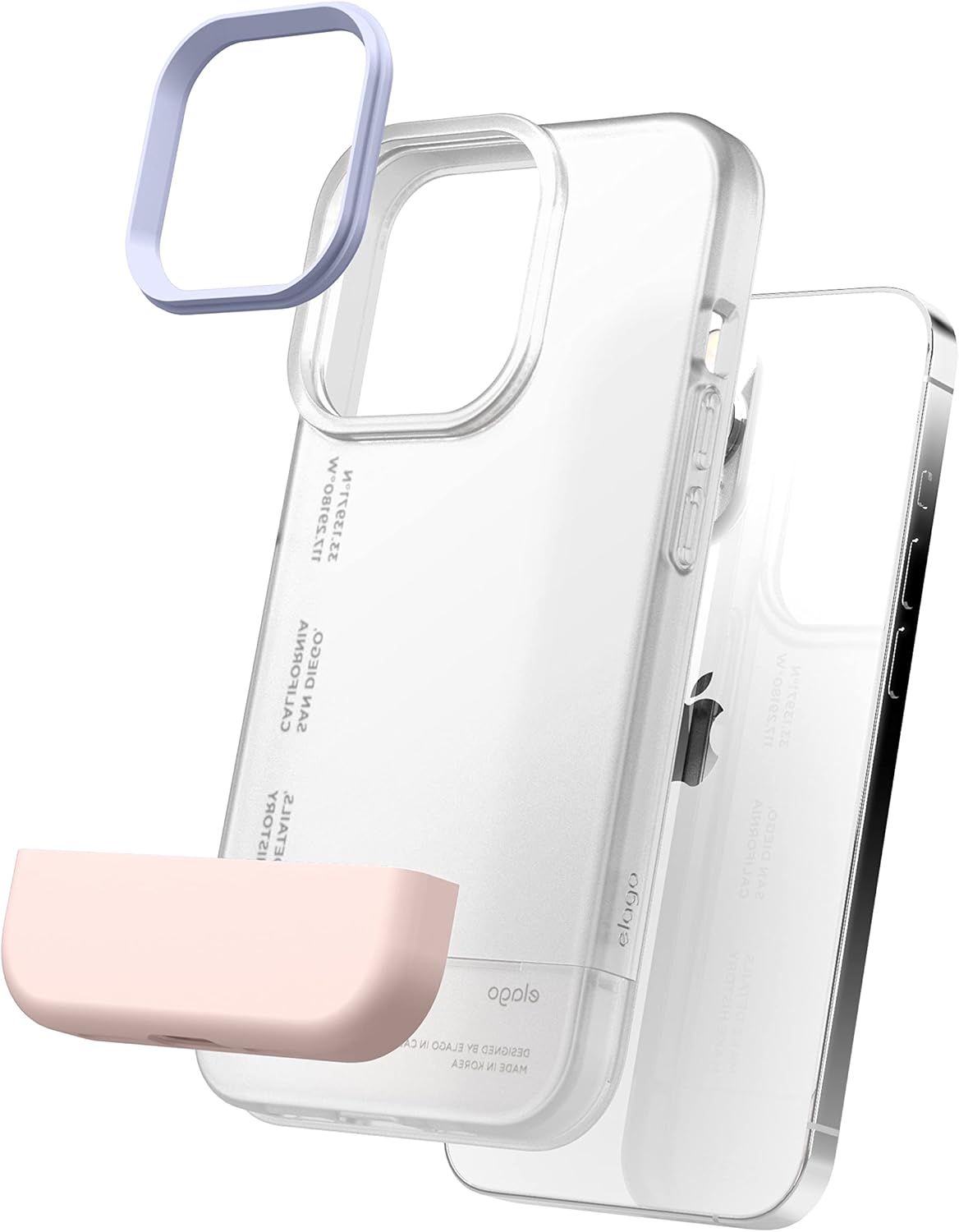 Thumbnail 3 de elago Glide Custodia Cover per iPhone 13 Pro (6.1") in TPU trasparente opaco/viola
