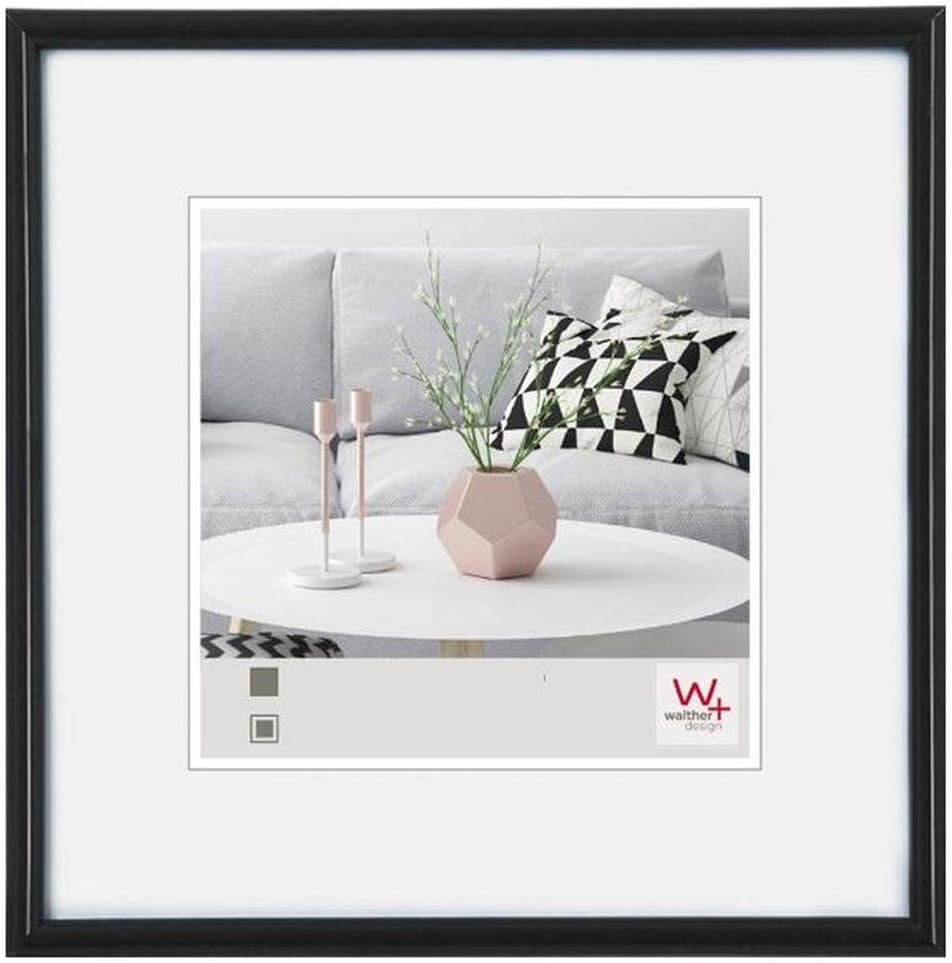Walther Design Bilderrahmen Schwarz 18 x 18 cm – Galeria Kunststoffrahmen KB330H