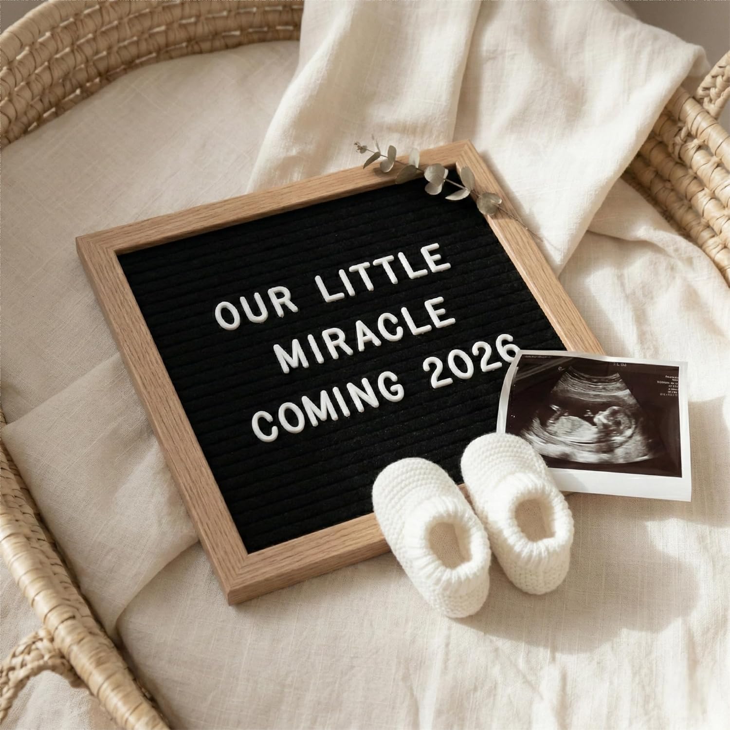 Detalle 2 de Black Felt Letter Board 25x25cm
