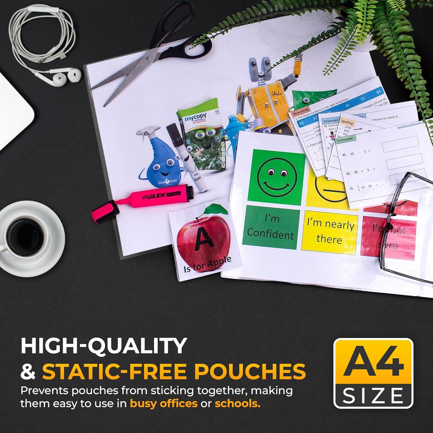 Thumbnail 1 de LAMX A4 Laminating Pouches 150 micron (75+75) – High Gloss, Anti-Static Pack of 100