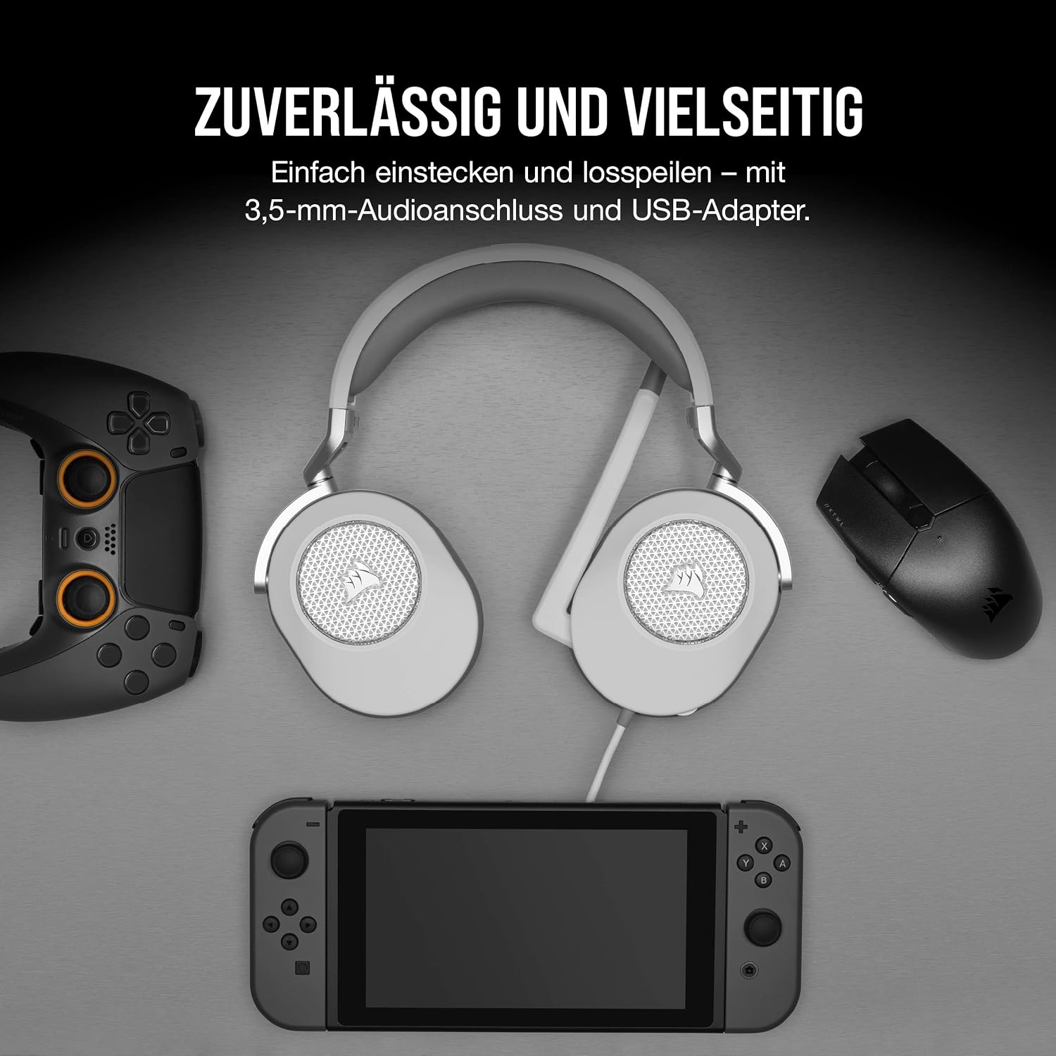 Detalle 2 de Corsair HS65 Surround Gaming-Headset – Komfort, Dolby 7.1-Surroundsound und SoundID für Multi-Plattform