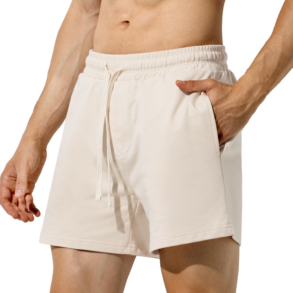 Thumbnail 6 de Mauro Kane men’s sweat cotton shorts (5 inch) with pockets – athletic gym workout shorts