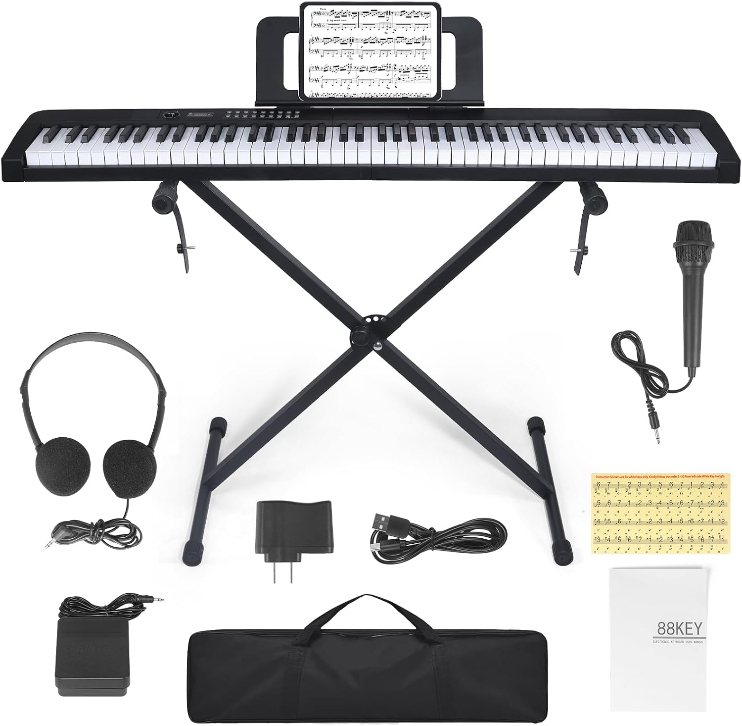 88-Key Digital Piano Keyboard