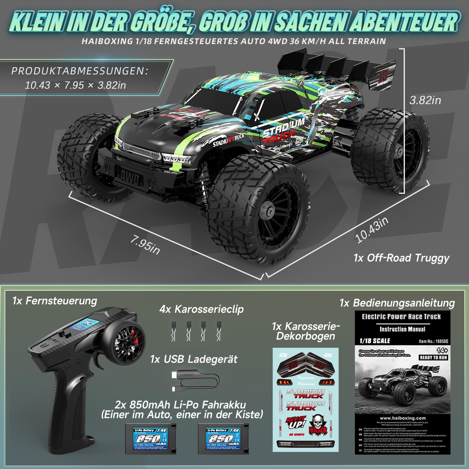 Thumbnail 5 de HAIBOXING 18858E Truggy RC tout‑terrain 36 km/h