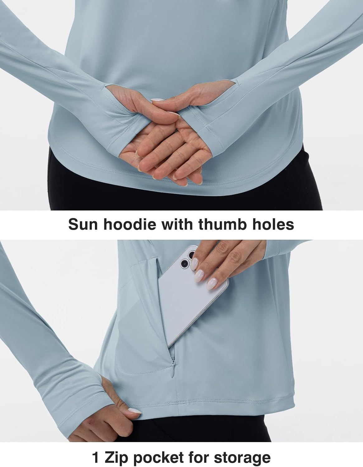 Detalle 2 de TBMPOY Women's Sun Protection Hoodie, UPF 50+