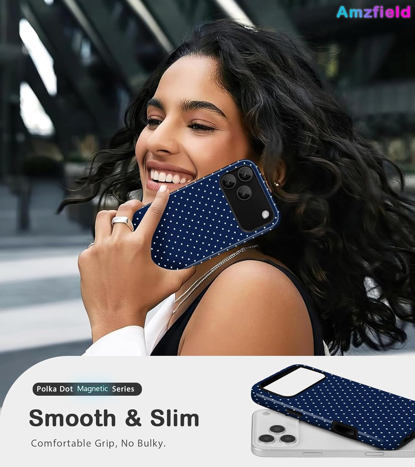Thumbnail 5 de Amzfield iPhone 17 Pro Max Case with MagSafe – Navy Blue, Dual-Layer Protection