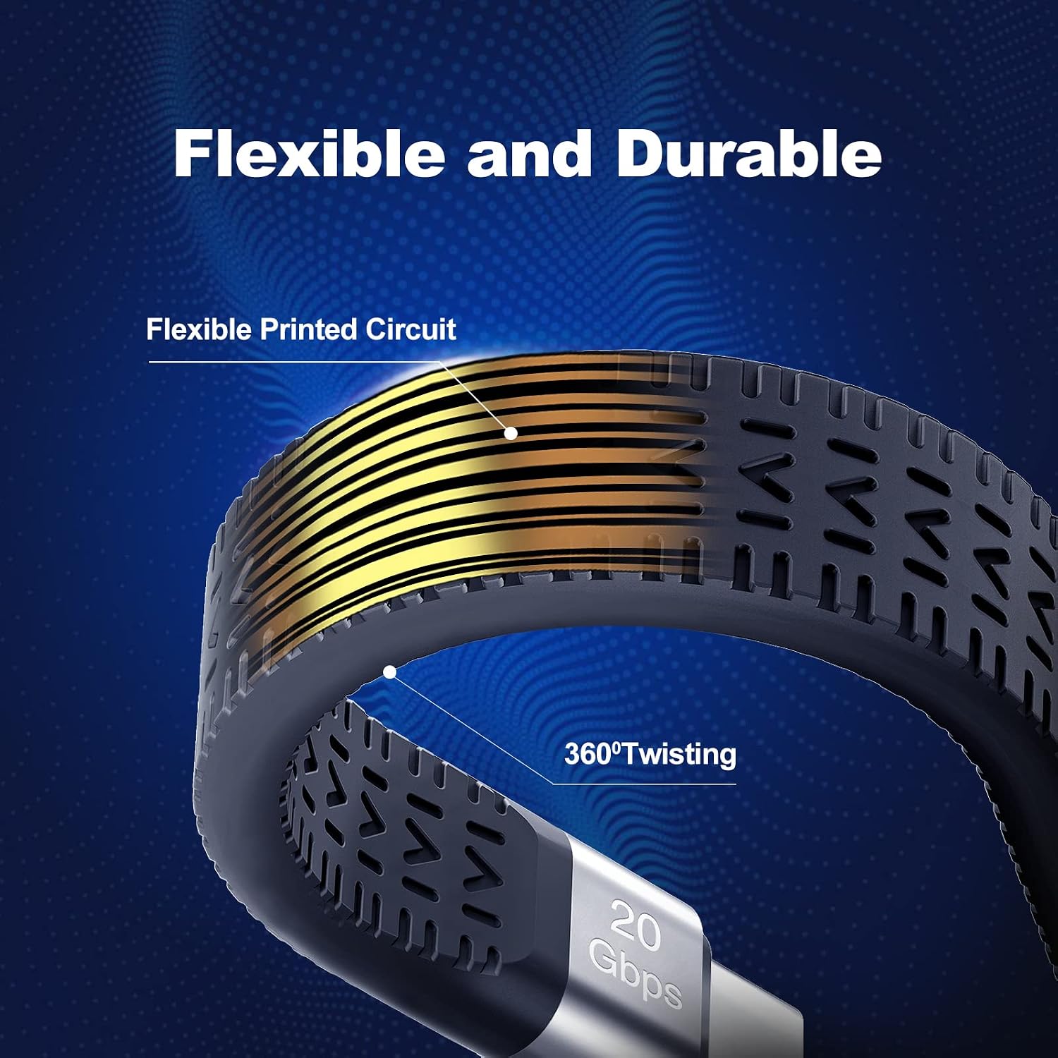 Thumbnail 4 de Rixmie 5-inch USB-C Cable 100W, 20Gbps ⚡