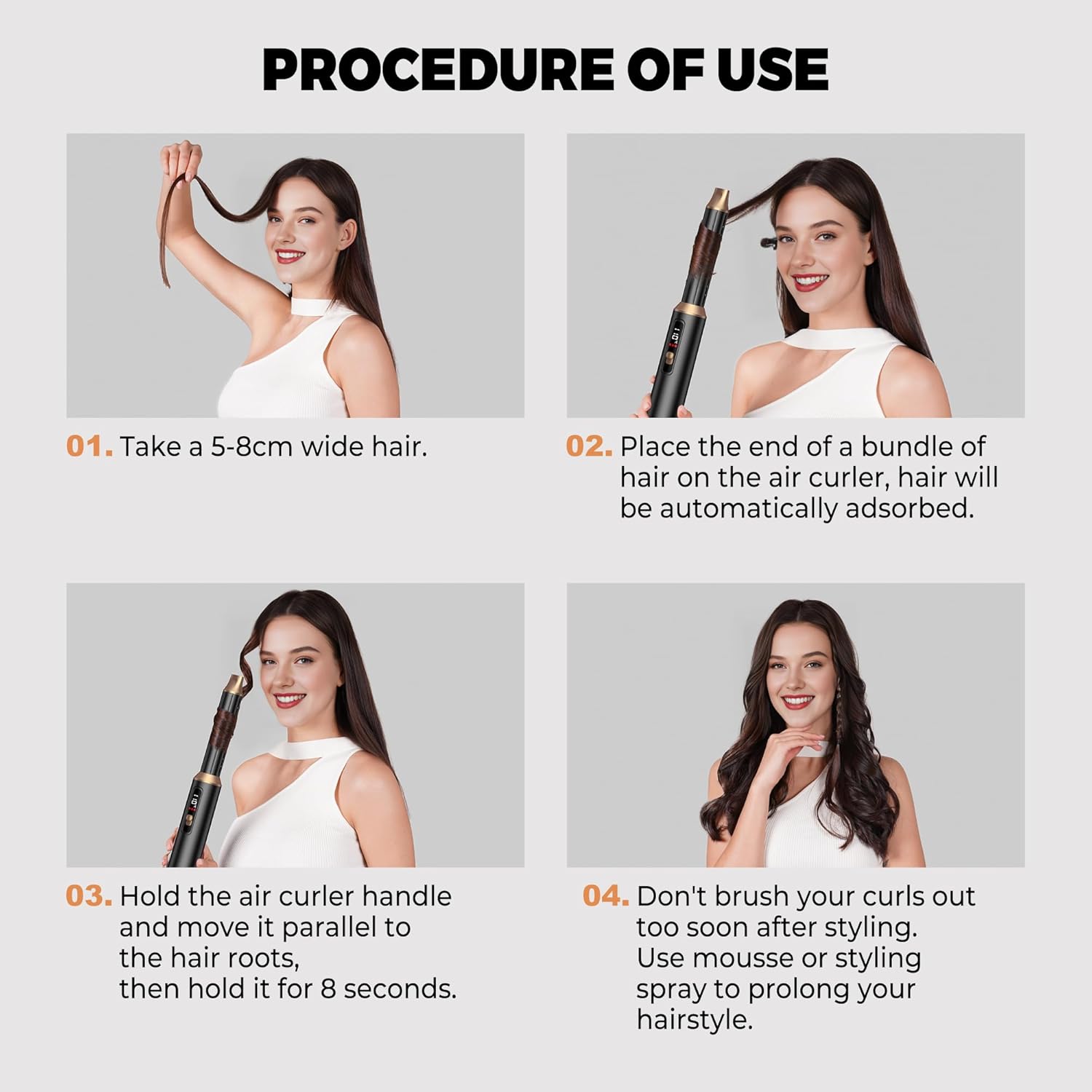 Thumbnail 5 de OKWRAP Hairstyler 5 in 1 – LCD Haarstyler Airbrush mit 5 Funktionen