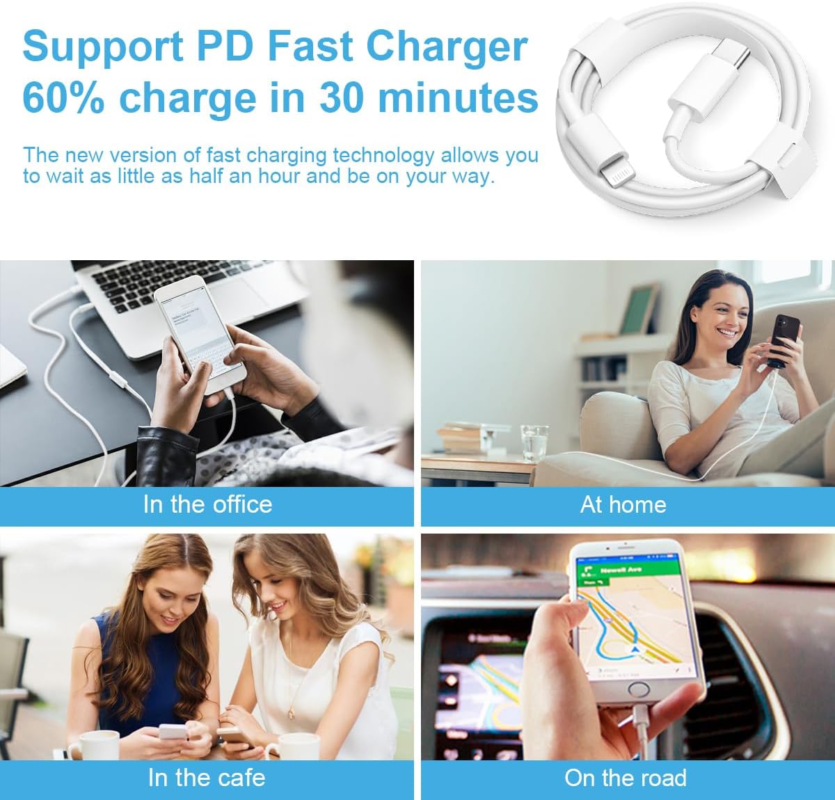 Thumbnail 5 de STAMISH iPhone Fast Charger 20W 3+3Pack