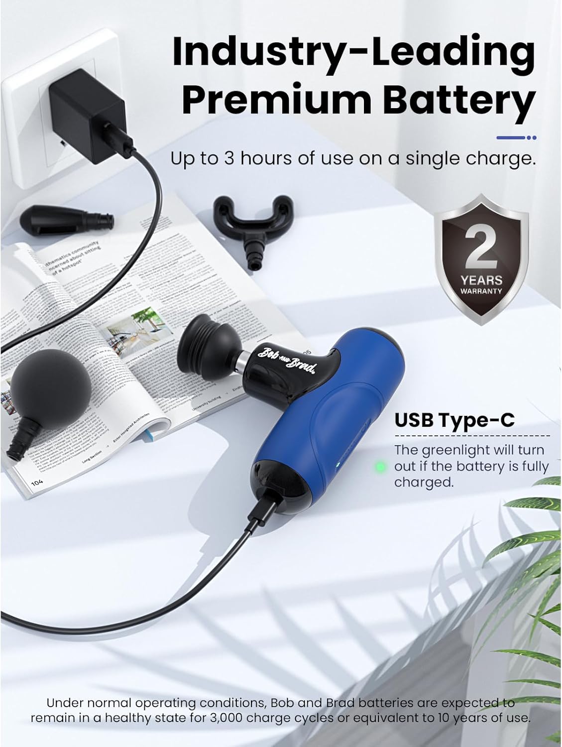 Thumbnail 3 de BOB AND BRAD Q2 – pistolet de massage mini à percussion, idéal pour dos, épaules et récupération