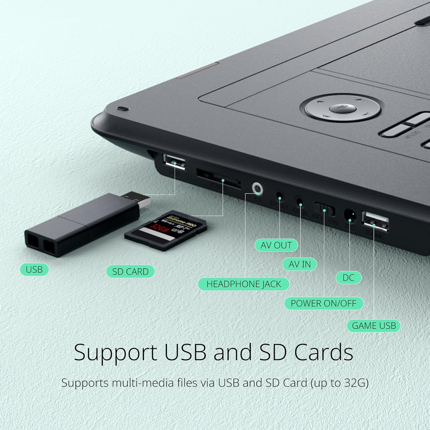 Thumbnail 6 de Yoton 17.5" Portable DVD Player with 15.6" HD Swivel Screen (YD155) for Cars & Kids