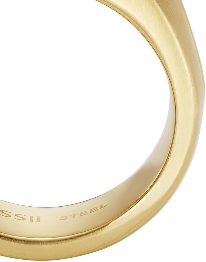 Thumbnail 3 de FOSSIL Bagues en acier inoxydable pour hommes — doré poli avec accent noir