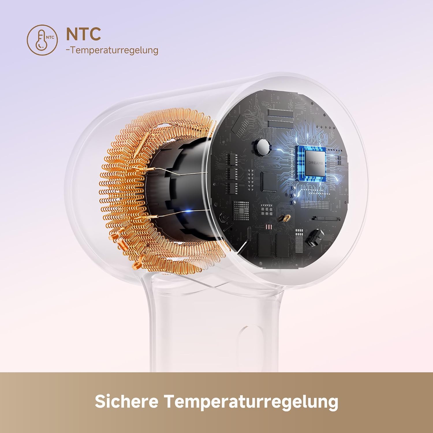 Thumbnail 3 de dreame Mini-High-Speed-Haartrockner (270 g) mit NTC-Temperaturregelung, 5 Modi und Ionenpflege