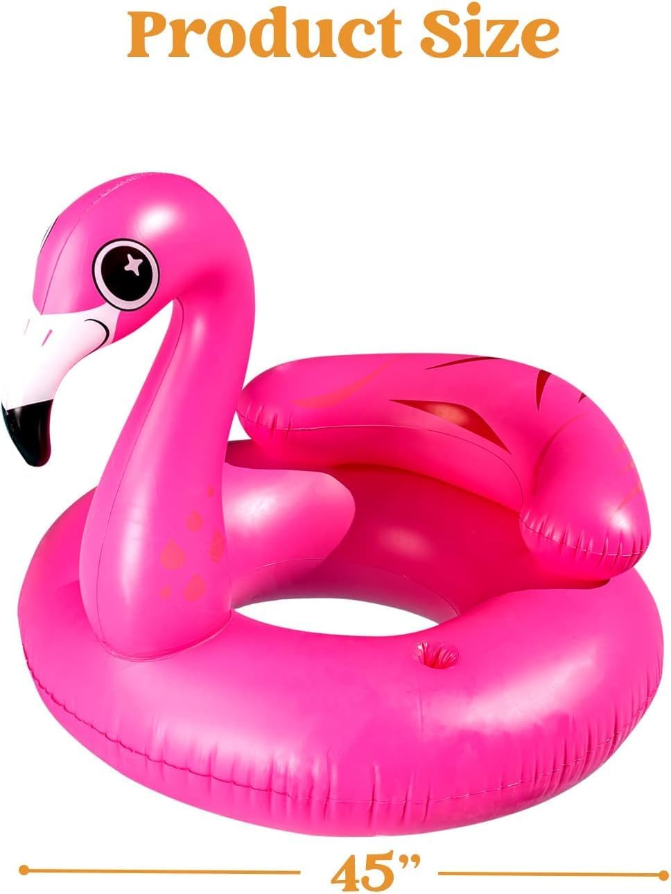 Thumbnail 2 de JOYIN 112cm Inflatable Flamingo Tube pool float with cup holders and head rest