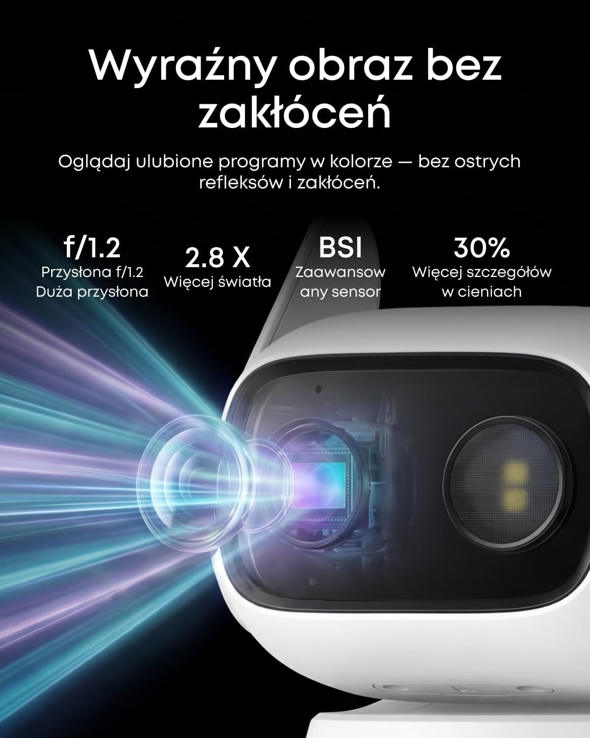 Detalle 1 de eufy security C31 T817L – przewodowa kamera 360°, 1080p, kolorowy obraz nocny