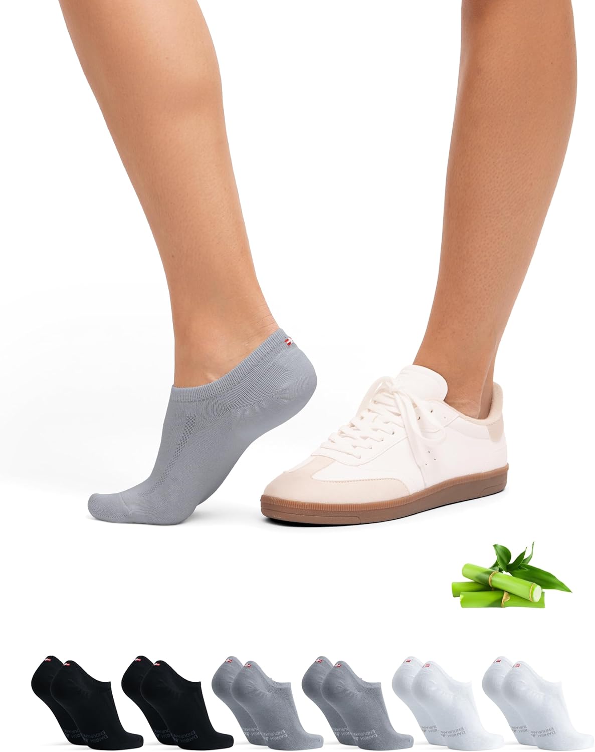 Thumbnail 6 de DANISH ENDURANCE Chaussettes Invisibles en Bambou – Unisexe, lot de 6