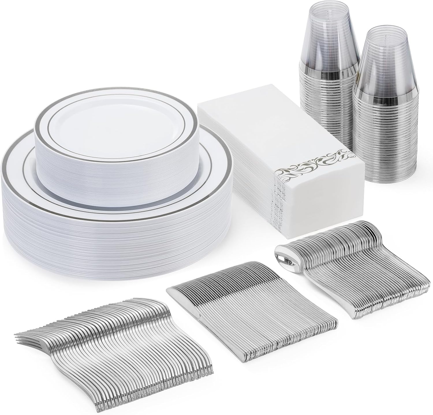 Thumbnail 6 de Goodluck 700-Piece Gold Dinnerware Set for 100 Guests
