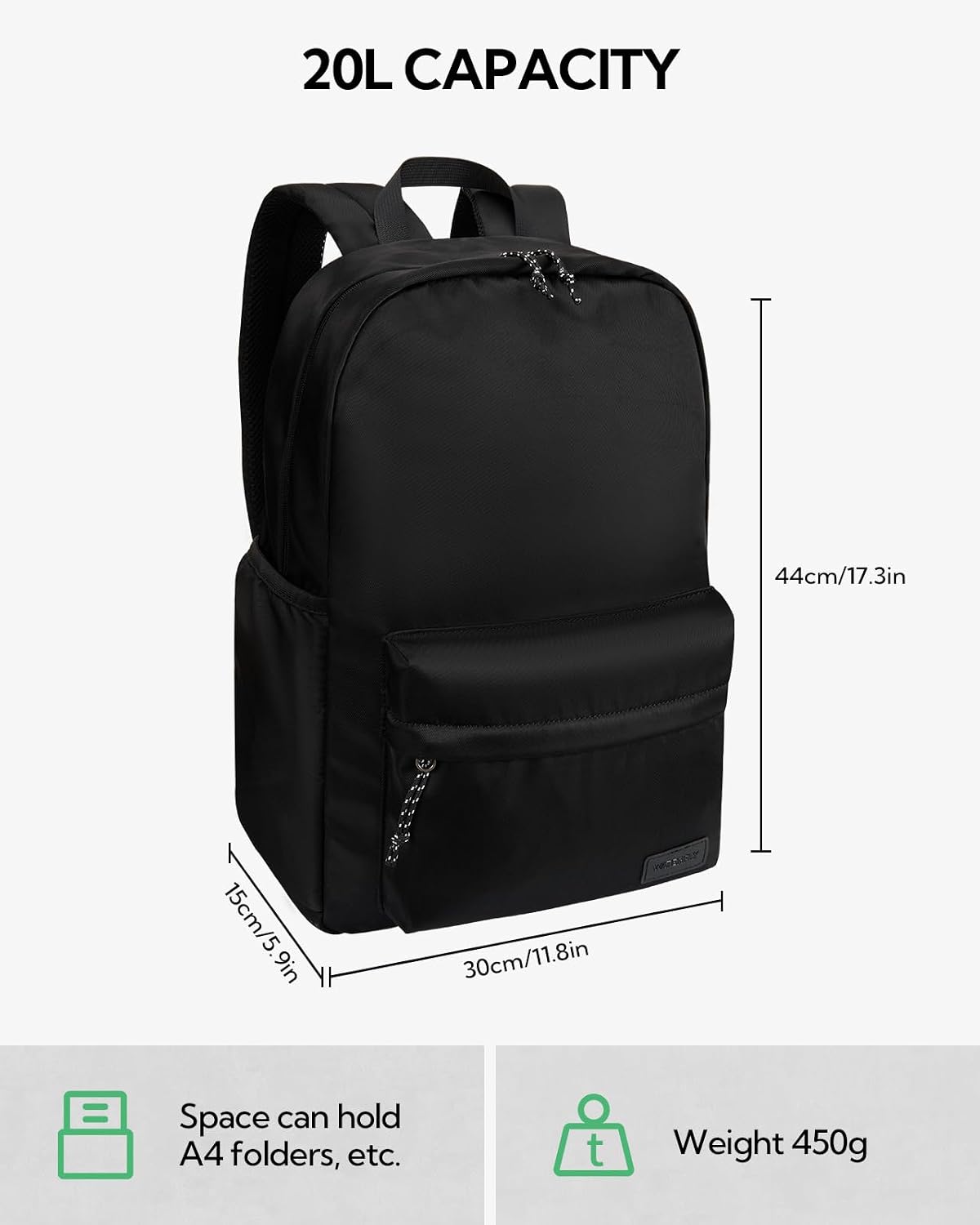 Detalle 2 de Waterfly Lightweight School Backpack 20L daypack
