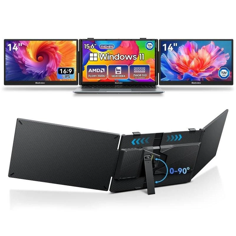 Detalle de Monitor Blackview DCM5 14" FullHD IPS portátil: USB-C, altavoz y carga inversa