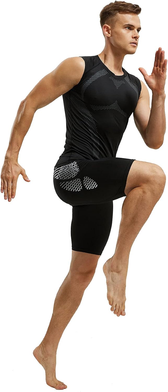 Detalle 2 de AMZSPORT Canotta Compressione Uomo: comfort, elasticità e asciugatura rapida per allenamento intensivo