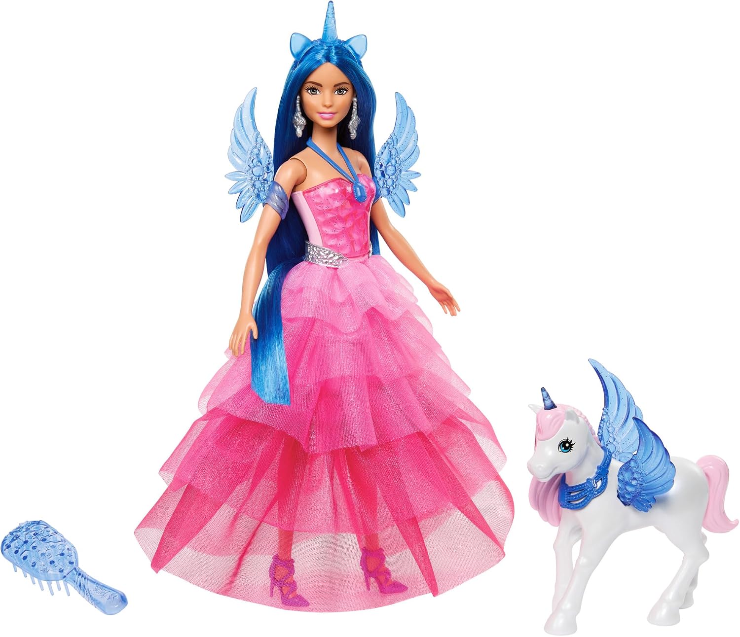 Detalle de Barbie Unicorno - Barbie Unicorno celebrativa 65° anniversario, bambola rosa con ali e accessori inclusi