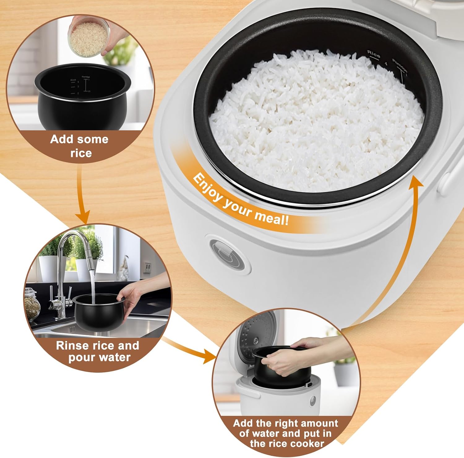 Detalle de Bear 6 Multifunctional 4-Cup Rice Cooker