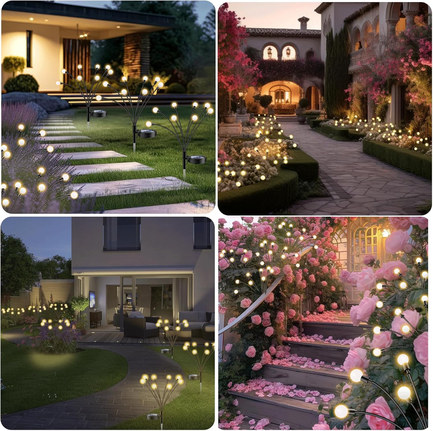 Thumbnail 6 de SCNNC Solar Firefly Lights – 8 LEDs, IP65 Waterproof (4 Pack)