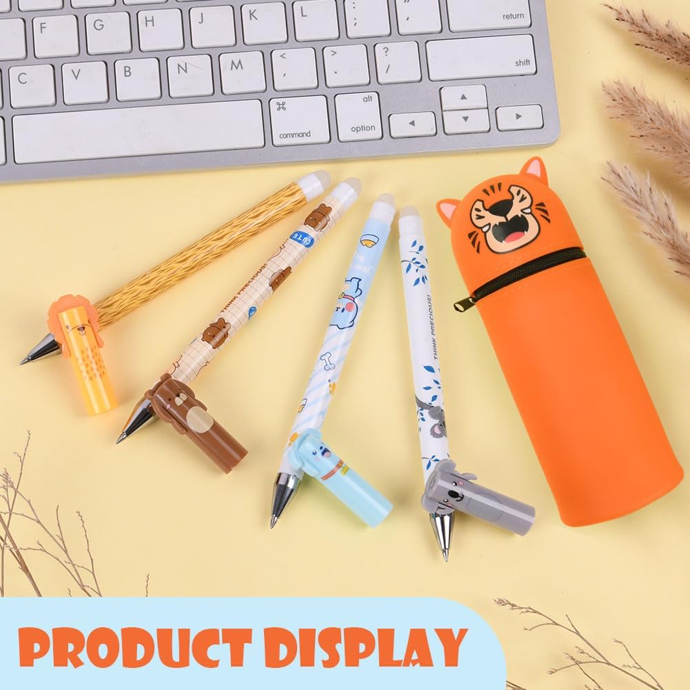 Thumbnail 6 de OFFCUP Astuccio Telescopico in Silicone 2-in-1 con 4 Penne Cancellabili – Tigre