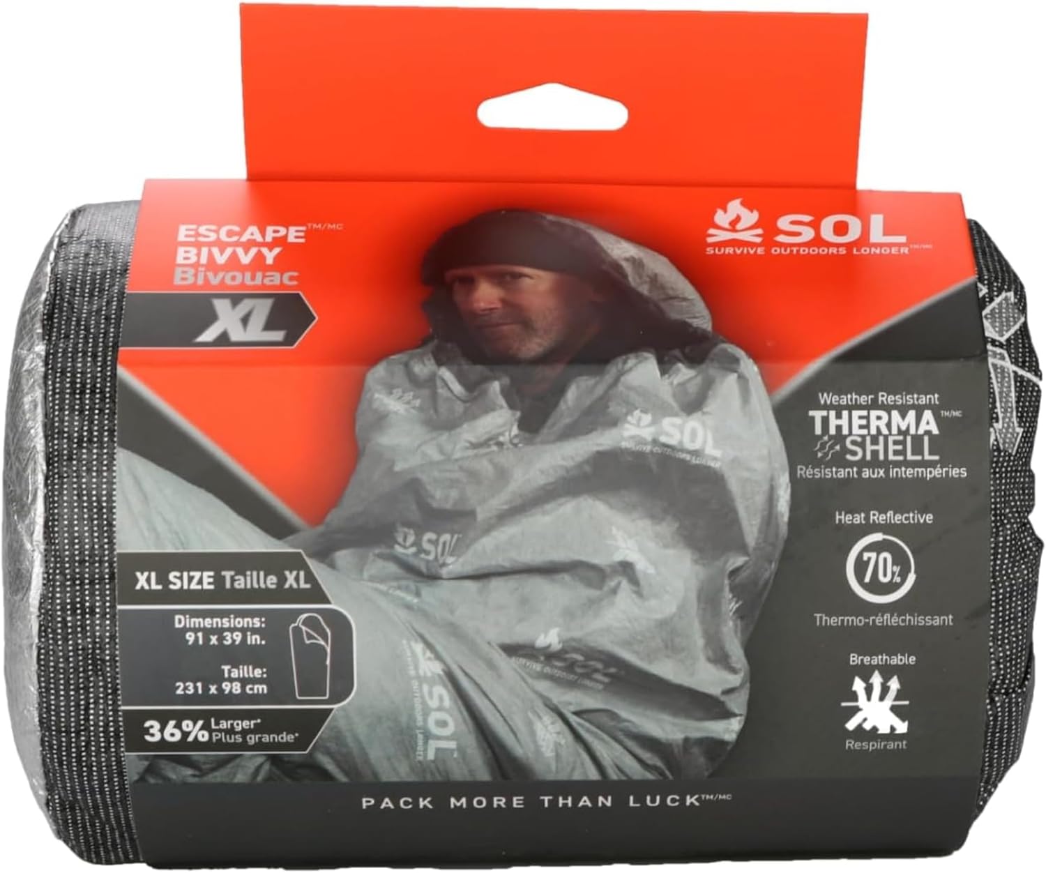 Sol Escape Bivouac XL avec Capuche Orange