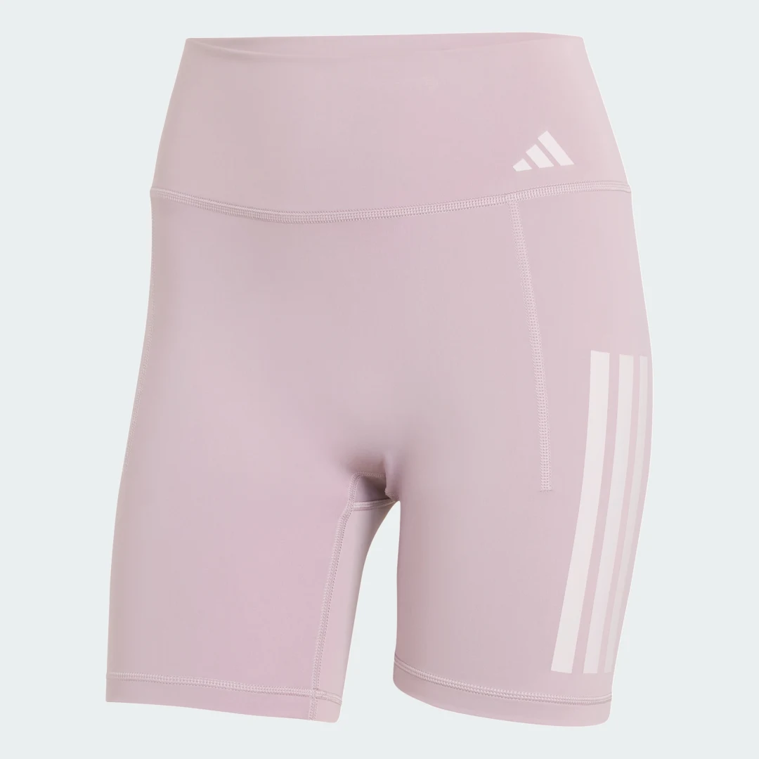 Detalle de Mallas cortas de entrenamiento Optime 3 Stripes (Adidas) – color violeta